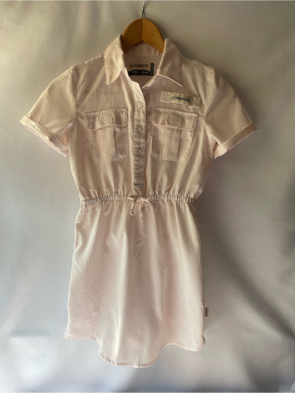 Magellan Outdoors Girls Pink Fishing Shirt Dress Sz 8-10
